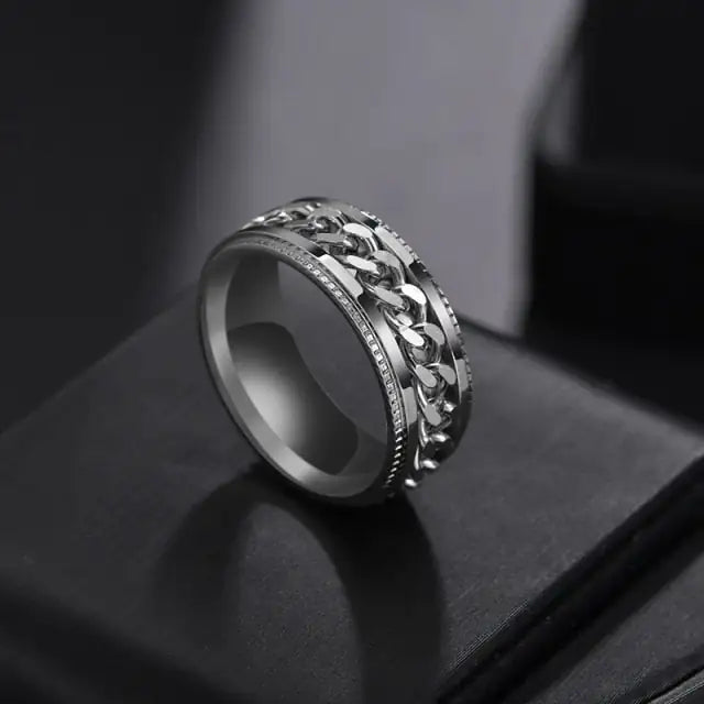 Rotatable Chain Fidget Ring