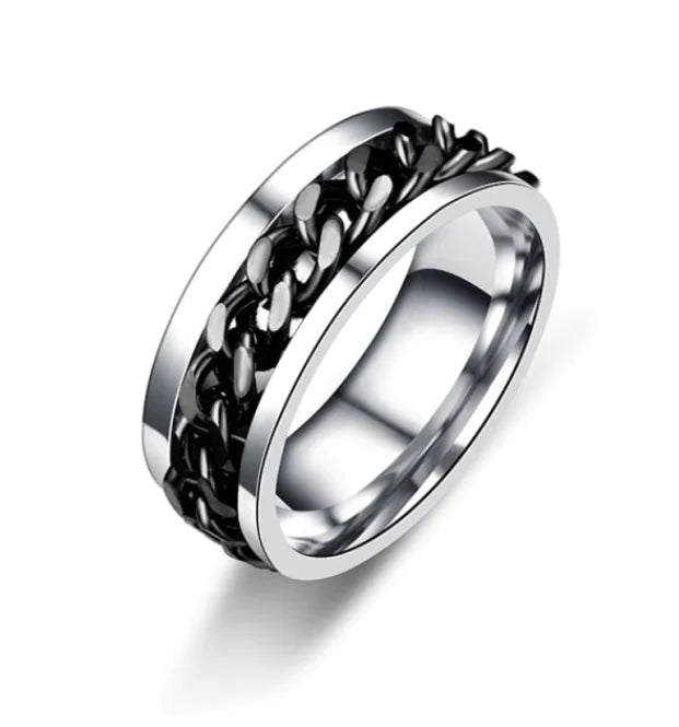 Rotatable Chain Fidget Ring