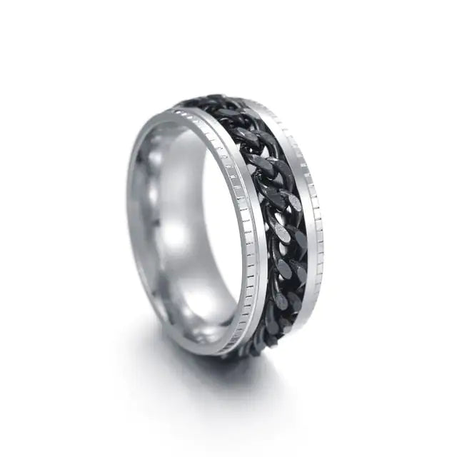 Rotatable Chain Fidget Ring