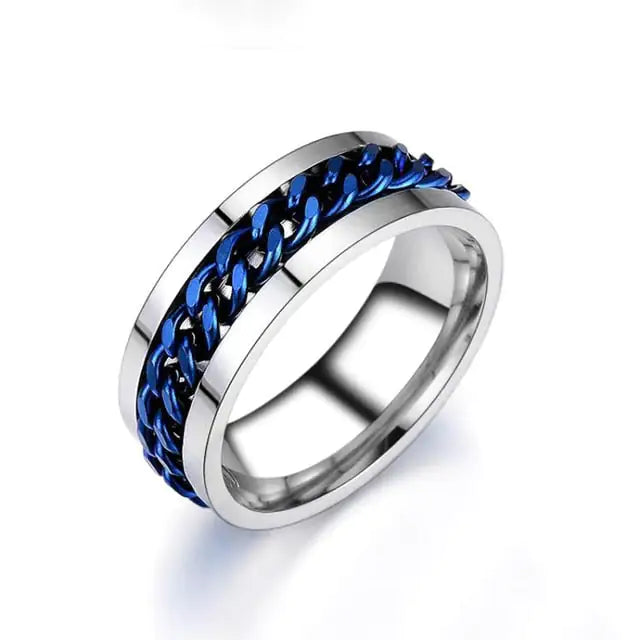 Rotatable Chain Fidget Ring