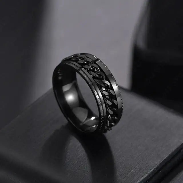 Rotatable Chain Fidget Ring