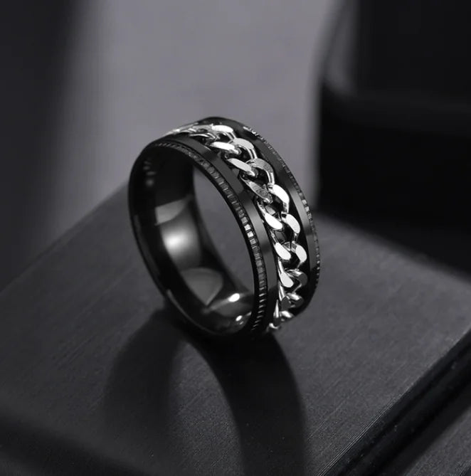 Rotatable Chain Fidget Ring