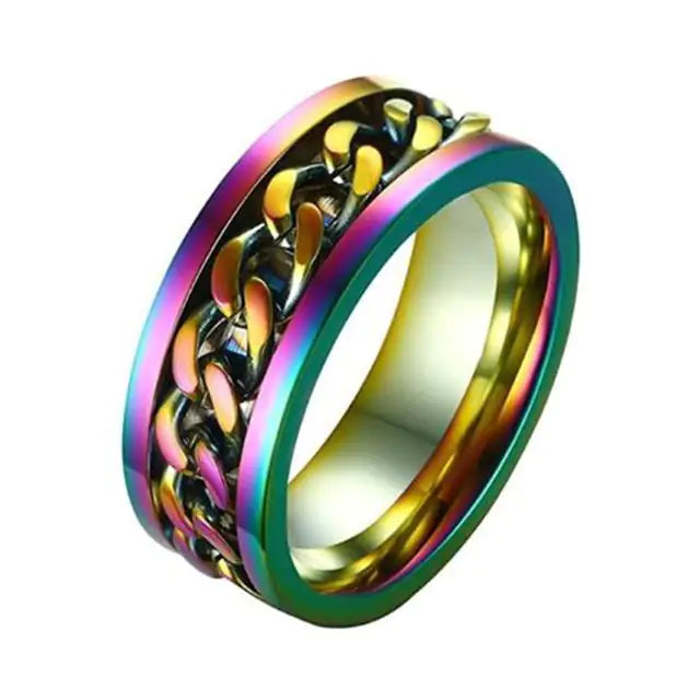 Rotatable Chain Fidget Ring